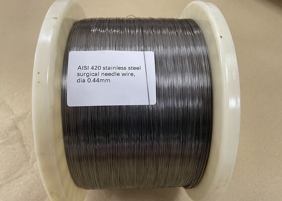 ลวดเหล็กกล้าไร้สนิมดึงเย็นในขดลวดเกรด AISI 420 สำหรับ Needles